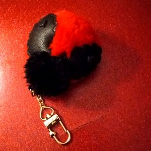 Betsey ladybug purse charm w/gold chain and clip NEW